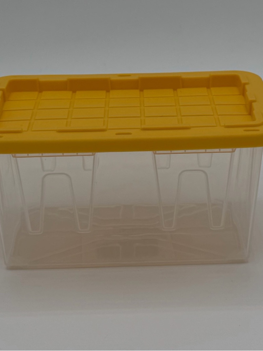 Lowe's Teeny Tote Clear with Yellow Lid Storage Bin